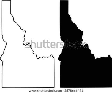 Idaho state map icon design on white background
