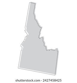 Idaho state map. Map of the U.S. state of Idaho.