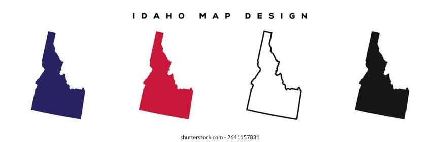 Idaho State Map – Vintage Style Illustration with Labeled Cities and Borders