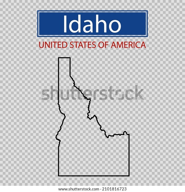 Idaho State Outline Map United States Stock Vector Royalty Free   Idaho State Outline Map United 600w 2101816723 