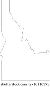 Idaho State Outline Simple Mapa de Vector Minimalista