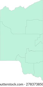 Idaho State Teton County vector Census Tract polygon based on Tiger 2020 Census Data