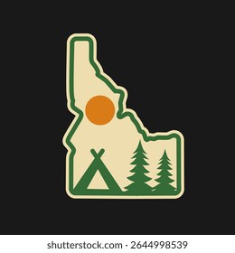 Idaho Summer Camp Badge Perfect for Apparel, Sticker, etc