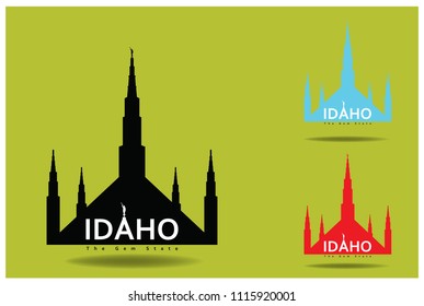 Idaho temple symbol , vector eps 10
