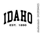 Idaho typography design for tshirt hoodie baseball cap jacket and other uses vector