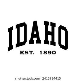 Idaho typography design for tshirt hoodie baseball cap jacket and other uses vector