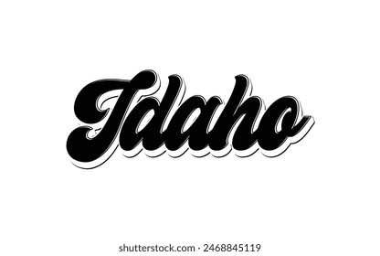 Idaho typography design for tshirt hoodie baseball cap jacket and other uses vector