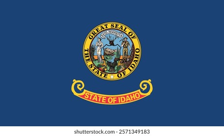 Idaho US State Flag Vector Illustration