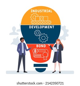 BID - Acrónimo de Bono de Desarrollo Industrial. fondo de concepto de negocio.  concepto de ilustración vectorial con palabras clave e iconos. ilustración con iconos para banner web, volante, página de inicio