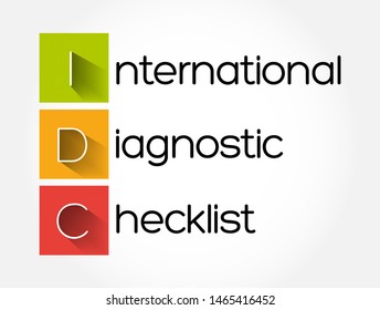 IDC - International Diagnostic Checklist acronym, business concept background