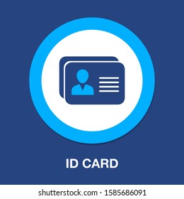 id-card icon. flat illustration of id-card vector icon. id-card sign symbol