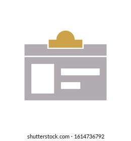 icono de tarjeta de identificación. ilustración plana del icono vectorial de la tarjeta de identificación. símbolo de signo de tarjeta de identificación