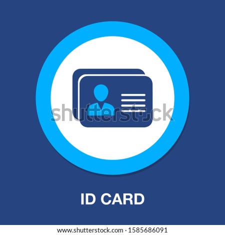 id-card icon. flat illustration of id-card vector icon. id-card sign symbol