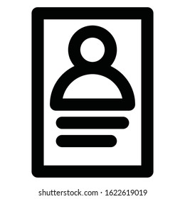 Idcard Icon In Line Style