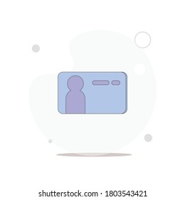 ID-Karte, einzelne Vektorgrafik auf Weiß