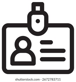 Idcard Modern Vector Icon – Minimal Illustration Symbol Template for Web Mobile App UI Design