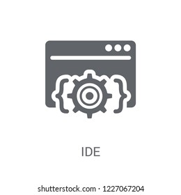 IDE icon. Trendy IDE logo concept on white background from Technology collection. Suitable for use on web apps, mobile apps and print media.