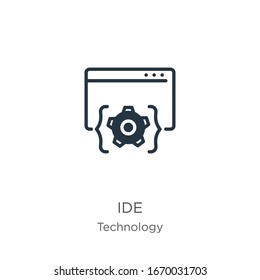 Ide icon vector. Trendy flat ide icon from technology collection isolated on white background. Vector illustration can be used for web and mobile graphic design, logo, eps10