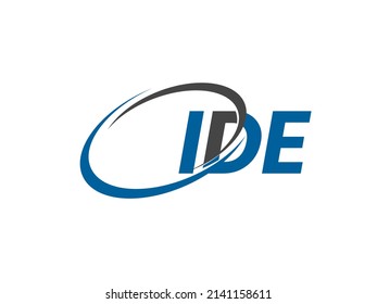 IDE letter creative modern elegant swoosh logo design