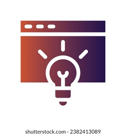 idea -08flat gradient icon logo for website, application, printing, document, poster design, etc, Suitable for web Design,Logo,App