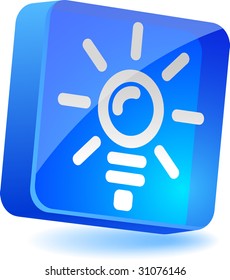 Icono de Idea 3d. Ilustración vectorial.