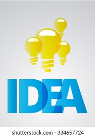 Idea. Abstract colorful text concept