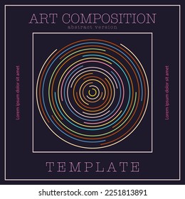  idea of an abstract composition for the design of a poster, banner, poster, cover or postcard. Premium version of the corporate style. Template for interior design, prints and decorations