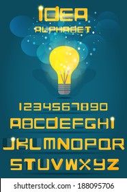 Idea alphabet. Vector EPS10.