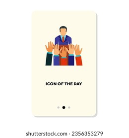 Idea approval flat vector icon. Voting, brainstorming, thinking isolated vector. Creation and innovation concept. Vector illustration symbol elements for web design and apps