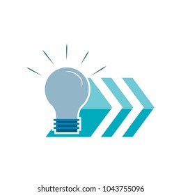 Idea Arrow Logo Icon Design