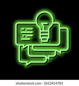 idea for ask customers about service neon light sign vector. idea for ask customers about service illustration