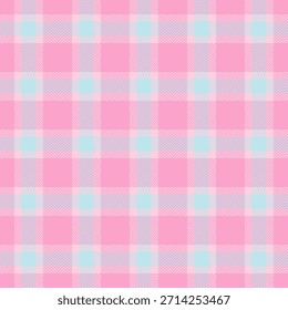 Tartán de la comprobación del fondo de la idea, textura icónica del patrón a cuadros. Tejido de Vector textil sin costuras de año Nuevo en paleta de colores claros y rosados.