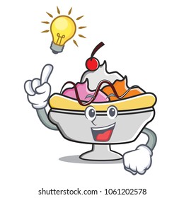 Idea banana split mascot cartoon