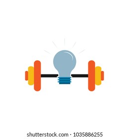 Idea Barbell Logo Icon Design