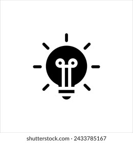 Idea, bell icon, suitable for design element with simple solid  icon style has EPS file