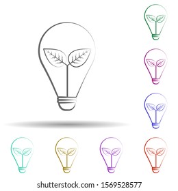 Idea, biology, plant in multi color style icon. Simple thin line, outline vector of biology icons for ui and ux, website or mobile application