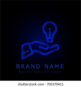 Idea blue chromium metallic logo