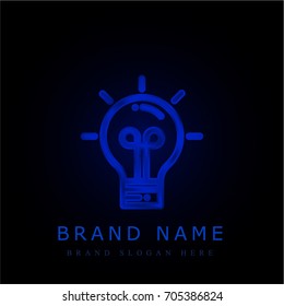 Idea blue chromium metallic logo