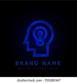 Idea blue chromium metallic logo