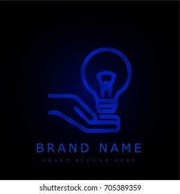Idea blue chromium metallic logo