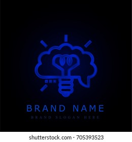 Idea blue chromium metallic logo