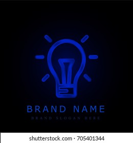 Idea blue chromium metallic logo