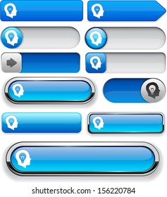 Idea blue design elements for website or app. Vector eps10.