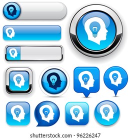 Idea blue design elements for website or app. Vector eps10.