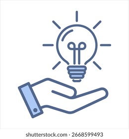 Idea Ilustración vectorial de icono azul