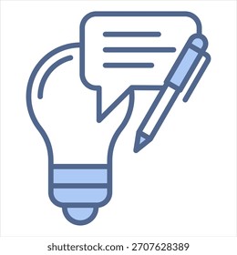Ideenblaues Symbol, Vektorgrafik