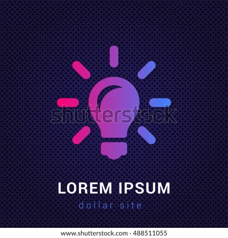 Idea Blue & Red colorful gradient attractive bright material Icon / Logo Design
