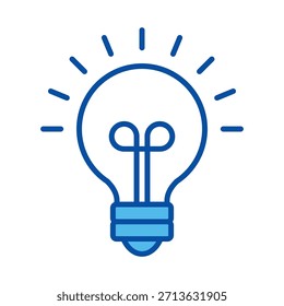 Idea In Blue Style, Vector Illustration
