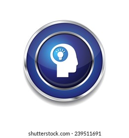Idea Blue Vector Icon Button