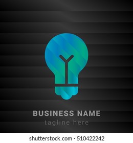 Idea Blue,Green and Black silk fashion premium icon / Logo